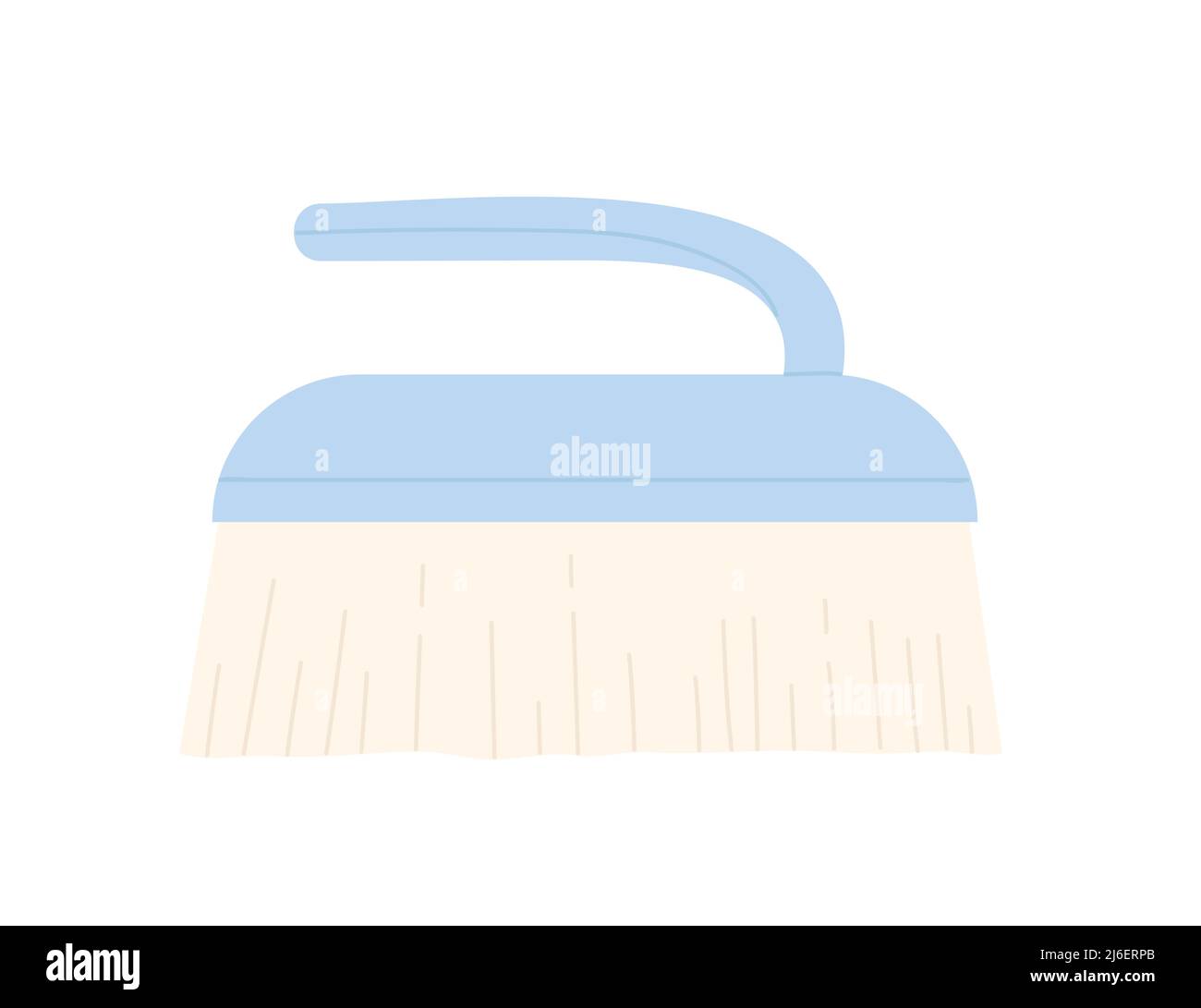 Housekeeping cleaning brush. Cleaning detergents and supplies vector