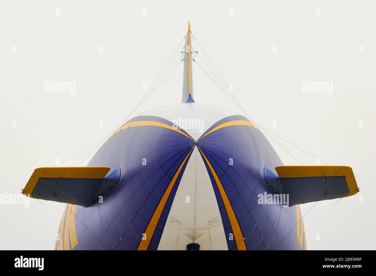 Good Year Blimp safety togeter (tail plain detail) - Bresso, Milano Italy 2011 Stock Photo