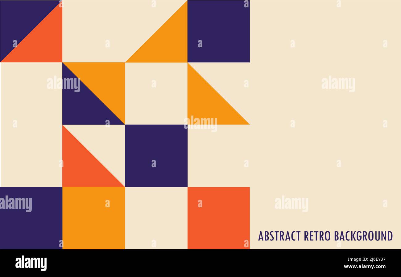 Abstract colored geometric retro background with place for text Stock ...
