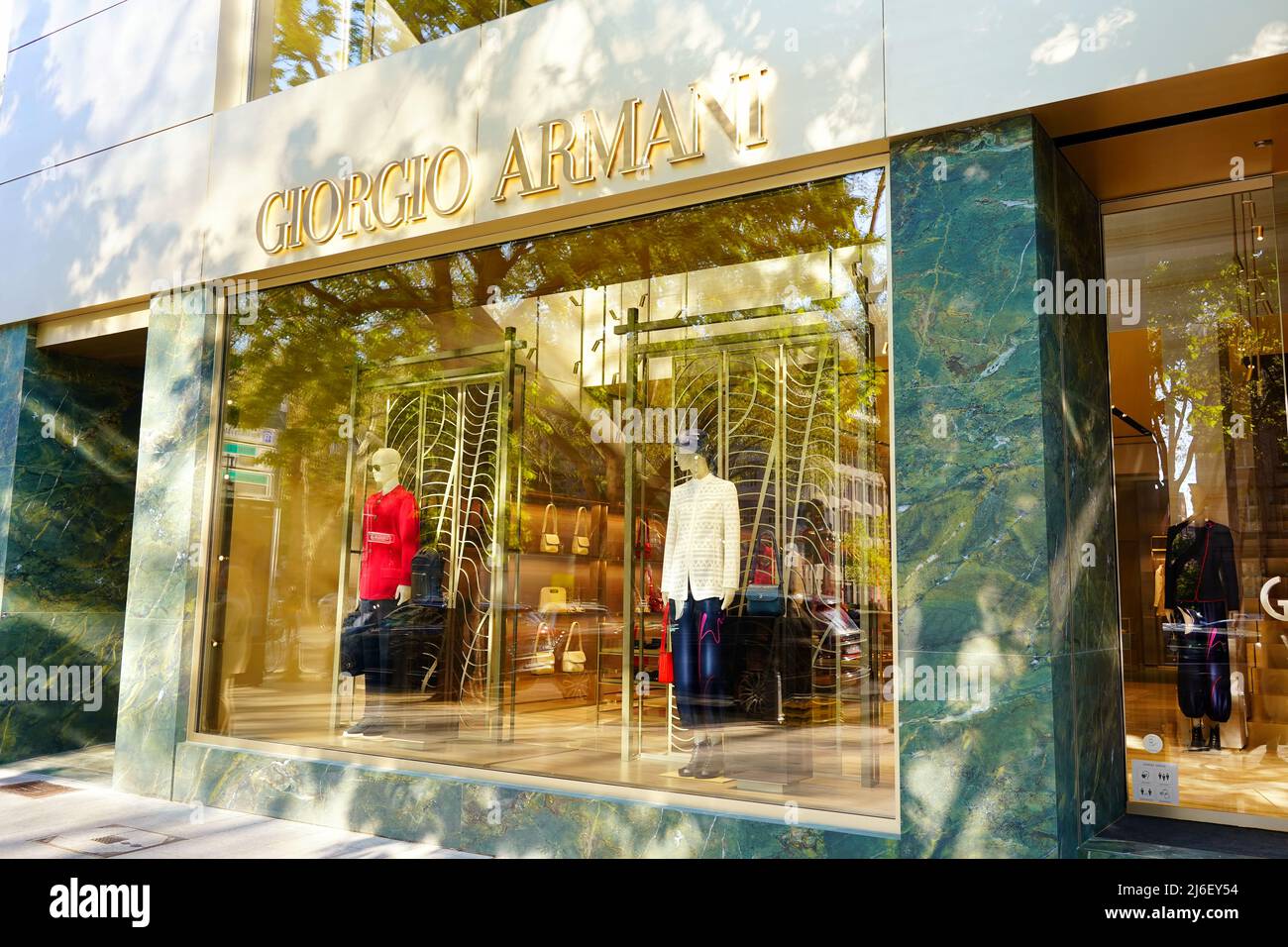 Armani shop sign hi-res stock photography and images - Alamy