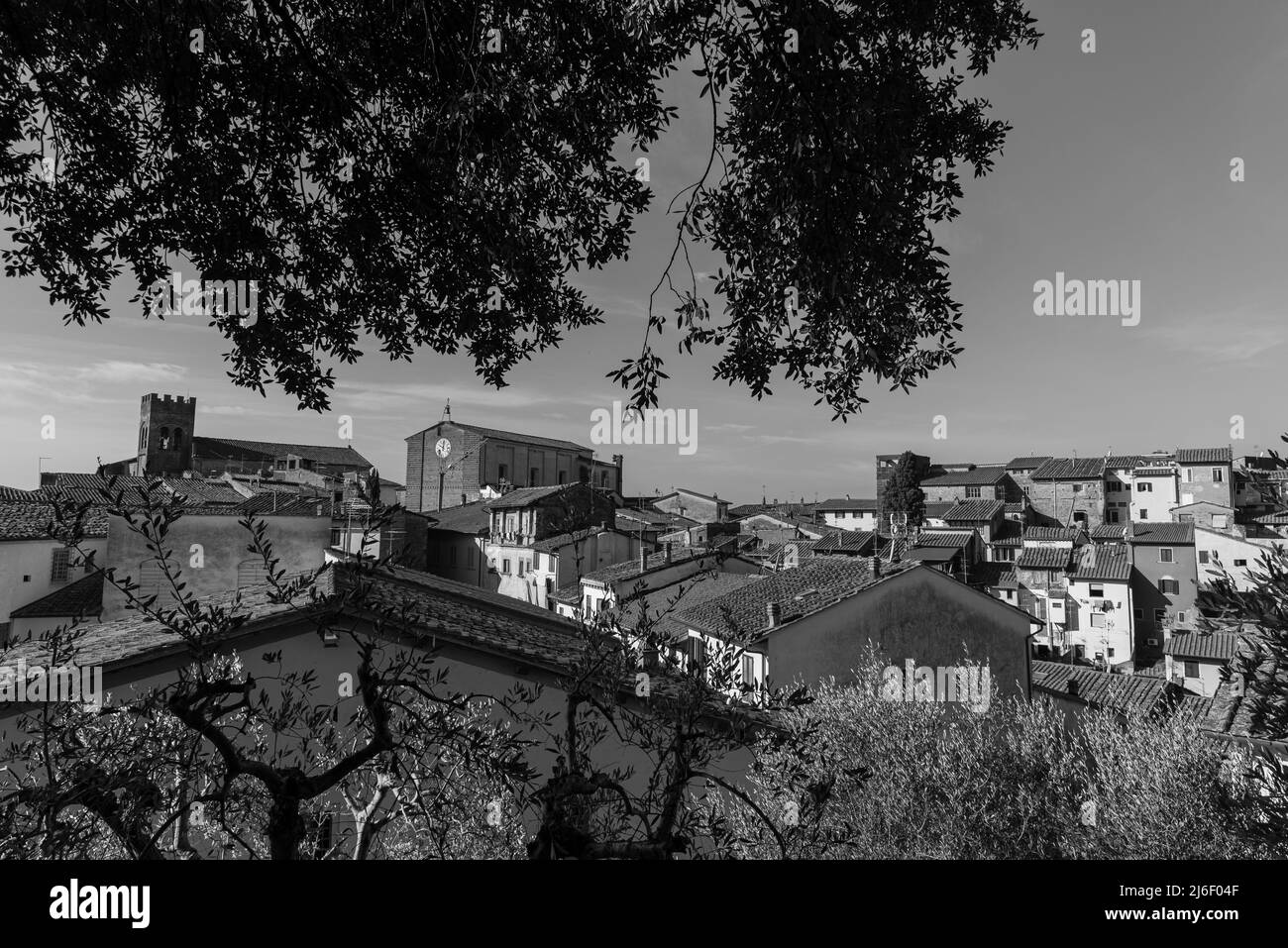 Fucecchio is an Italian town of 23,076 inhabitants in the metropolitan city of Florence in Tuscany, in the lower Valdarno. Stock Photo