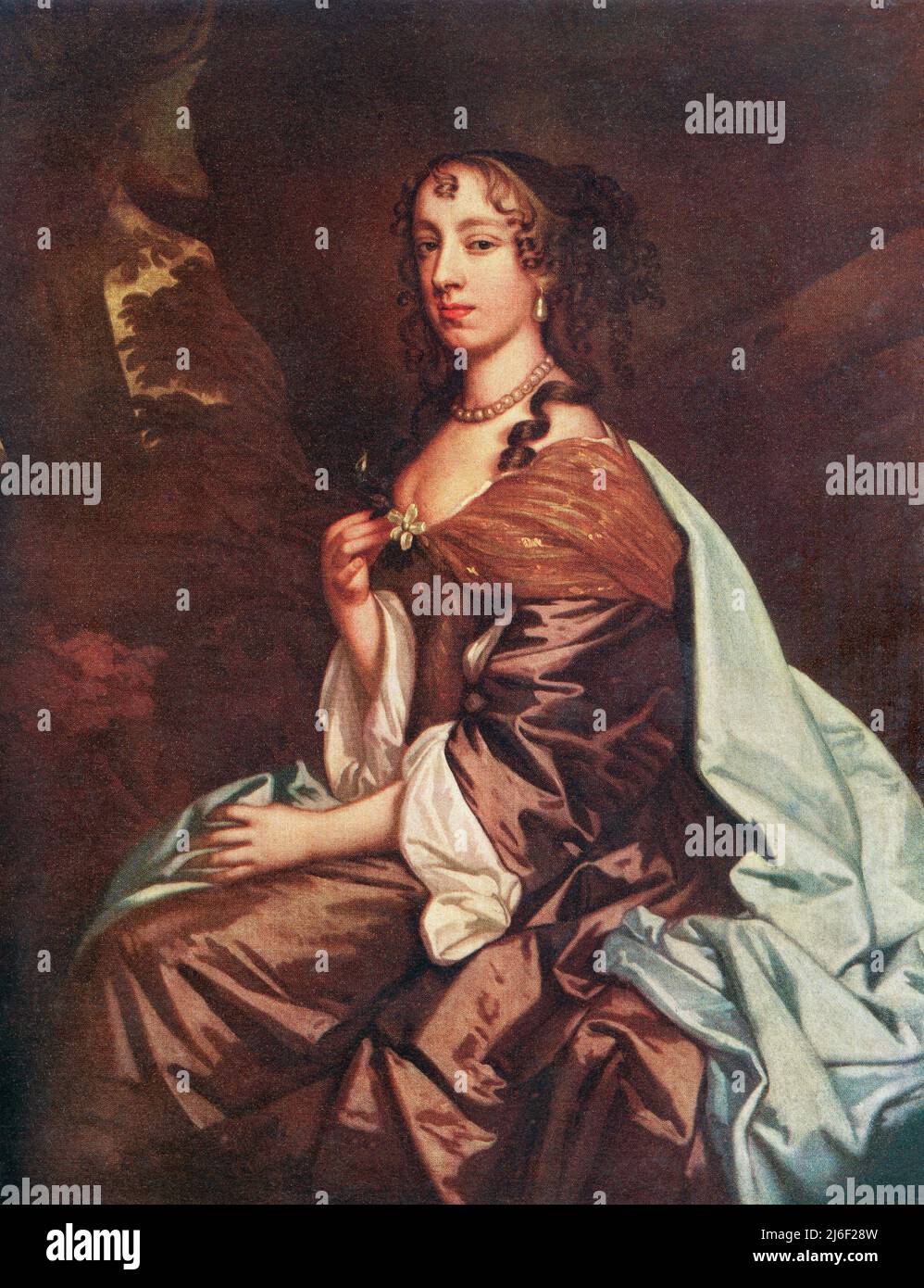 Louise Renée de Penancoët de Kéroualle, Duchess of Portsmouth, 1649 – 1734. Mistress of Charles II of England. From The Connoisseur Illustrated, Sept-Dec 1916. Stock Photo