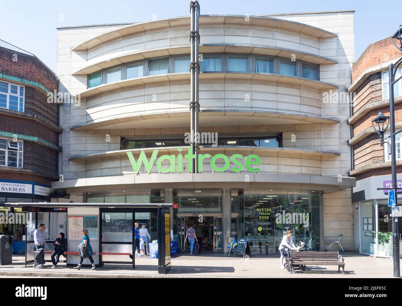 Waitrose supermarket facade claremont road surbiton supermarkets hires