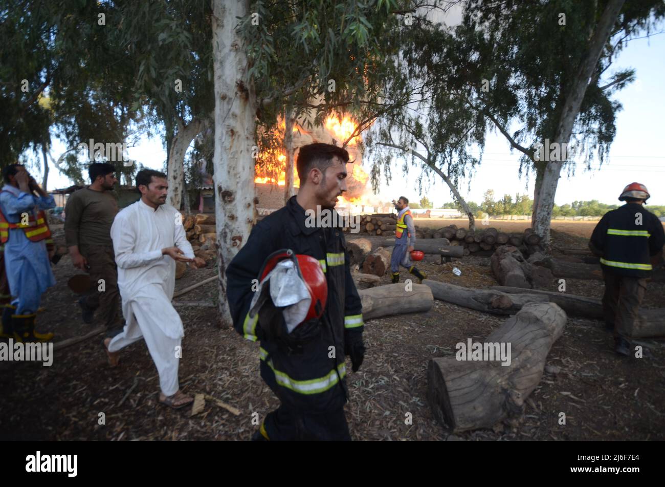 Firefighters try to extinguish the fire broke out at an oil tanker ...