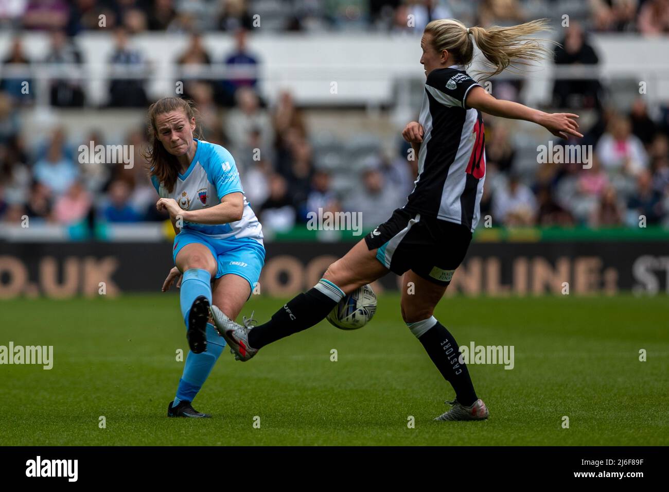 Action during the Womens National League game between Newcastle United and Alnwick at St James Park in Newcastle upon Tyne in England. The game was the first time Newcastle United Women played at St James Park Richard Callis/SPP Stock Photo