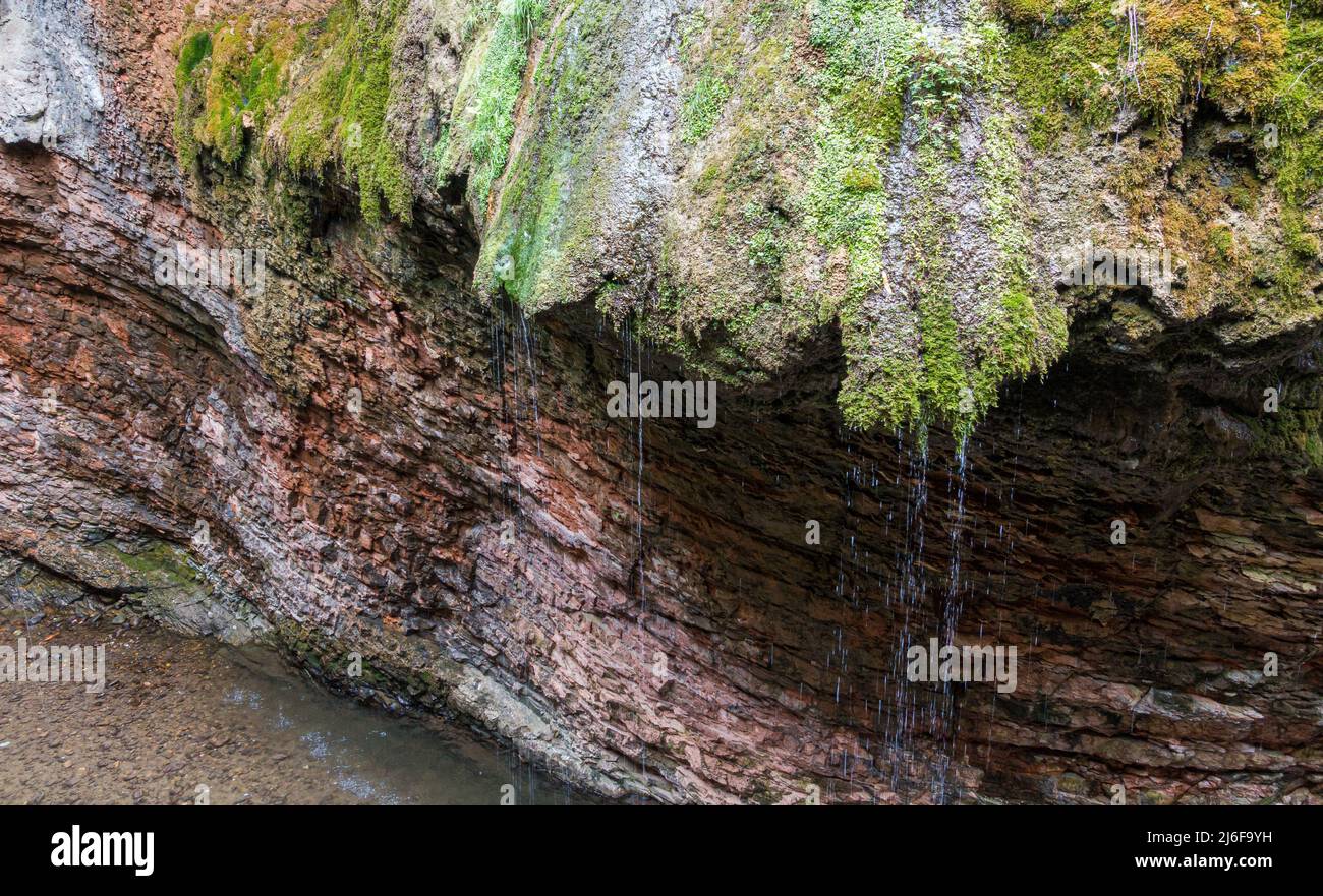 The scenographic Orrido di Ponte Alto, a beautiful canyon near Trento, Trentino Alto Adige, northern Italy. Stock Photo