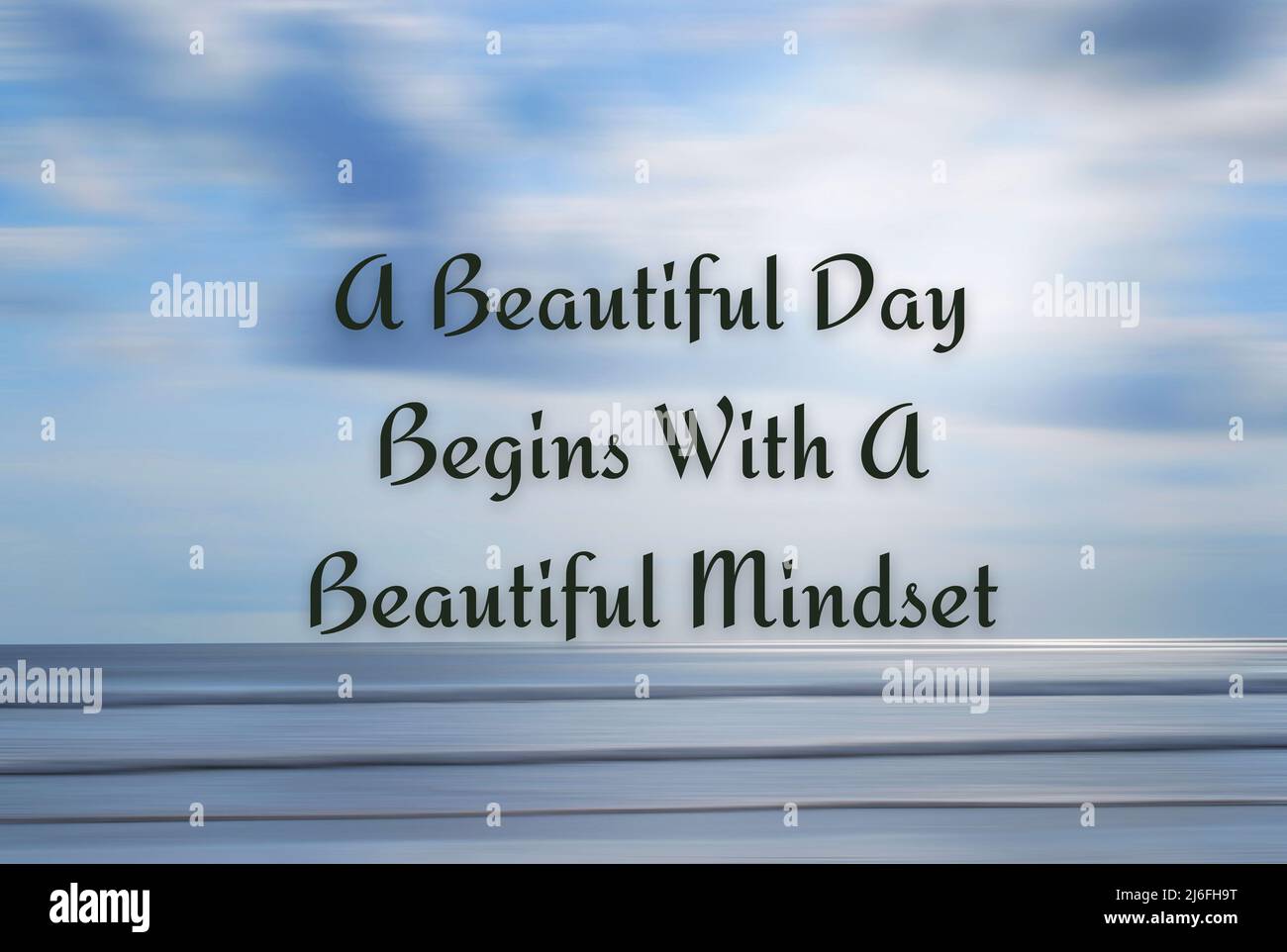 Inspirational quote - A beautiful day begins with a beautiful mindset ...