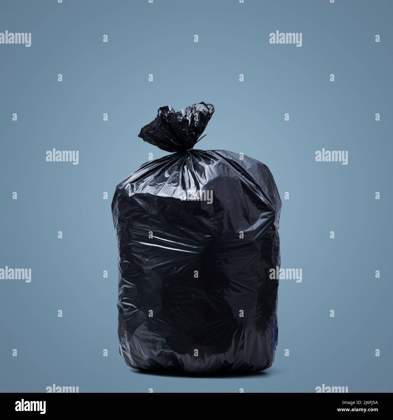 Garbage bag full of trash, recycling and waste management concept Stock