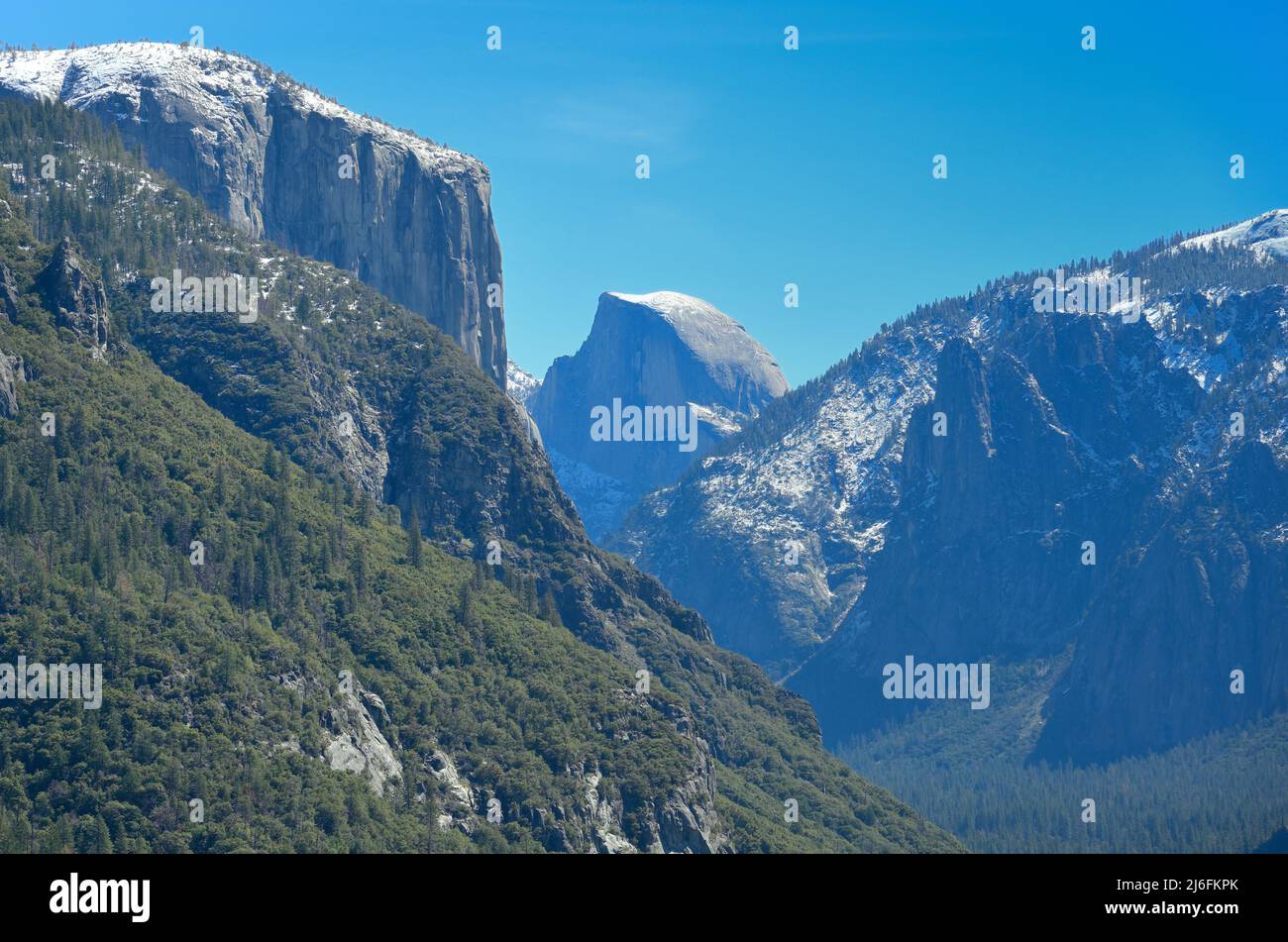 Arriving at the iconic Yosemite Valley on scenic highway 41 (US