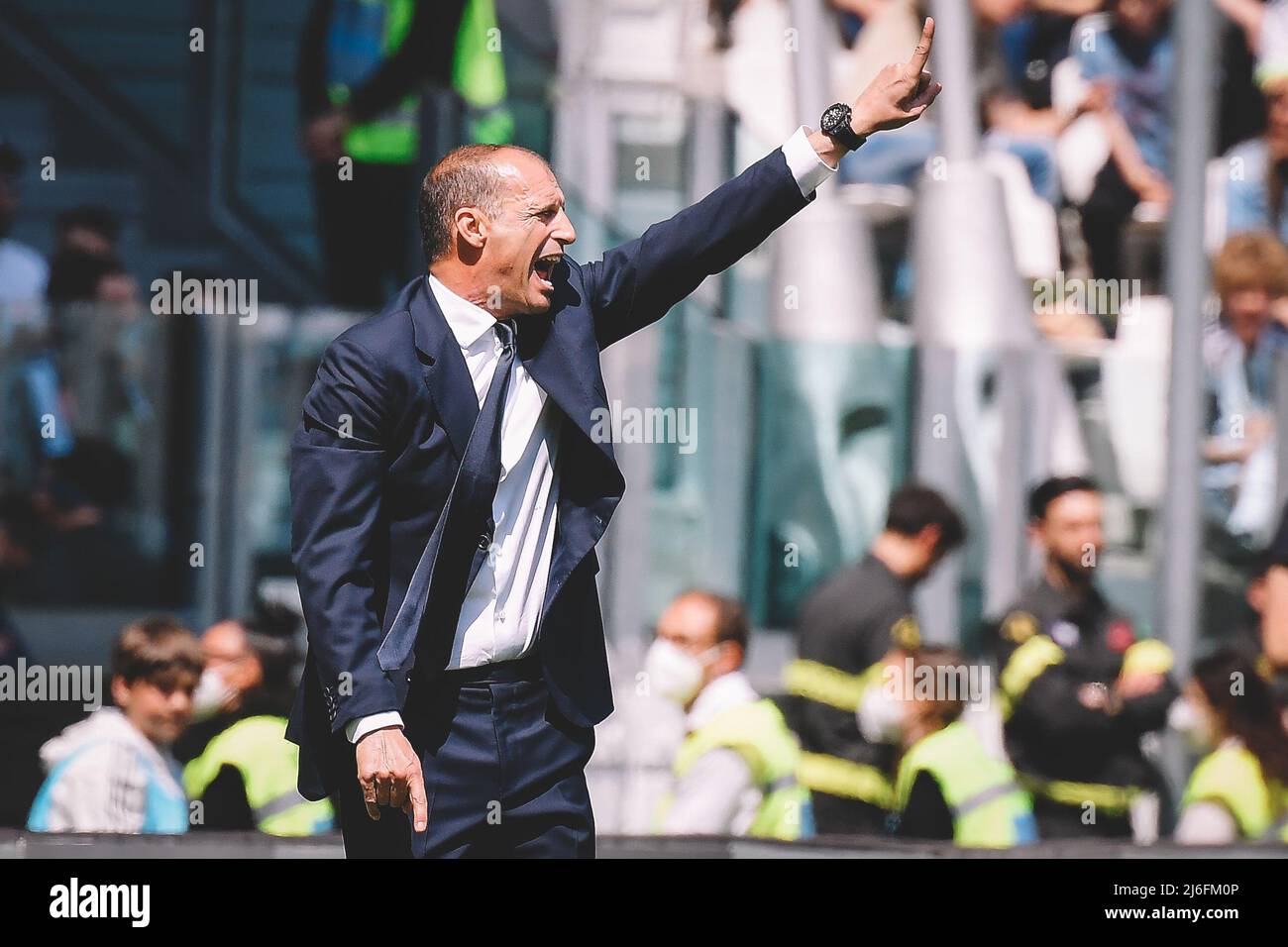 Massimiliano Allegri coach of Juventus FC reacts during the Serie A ...