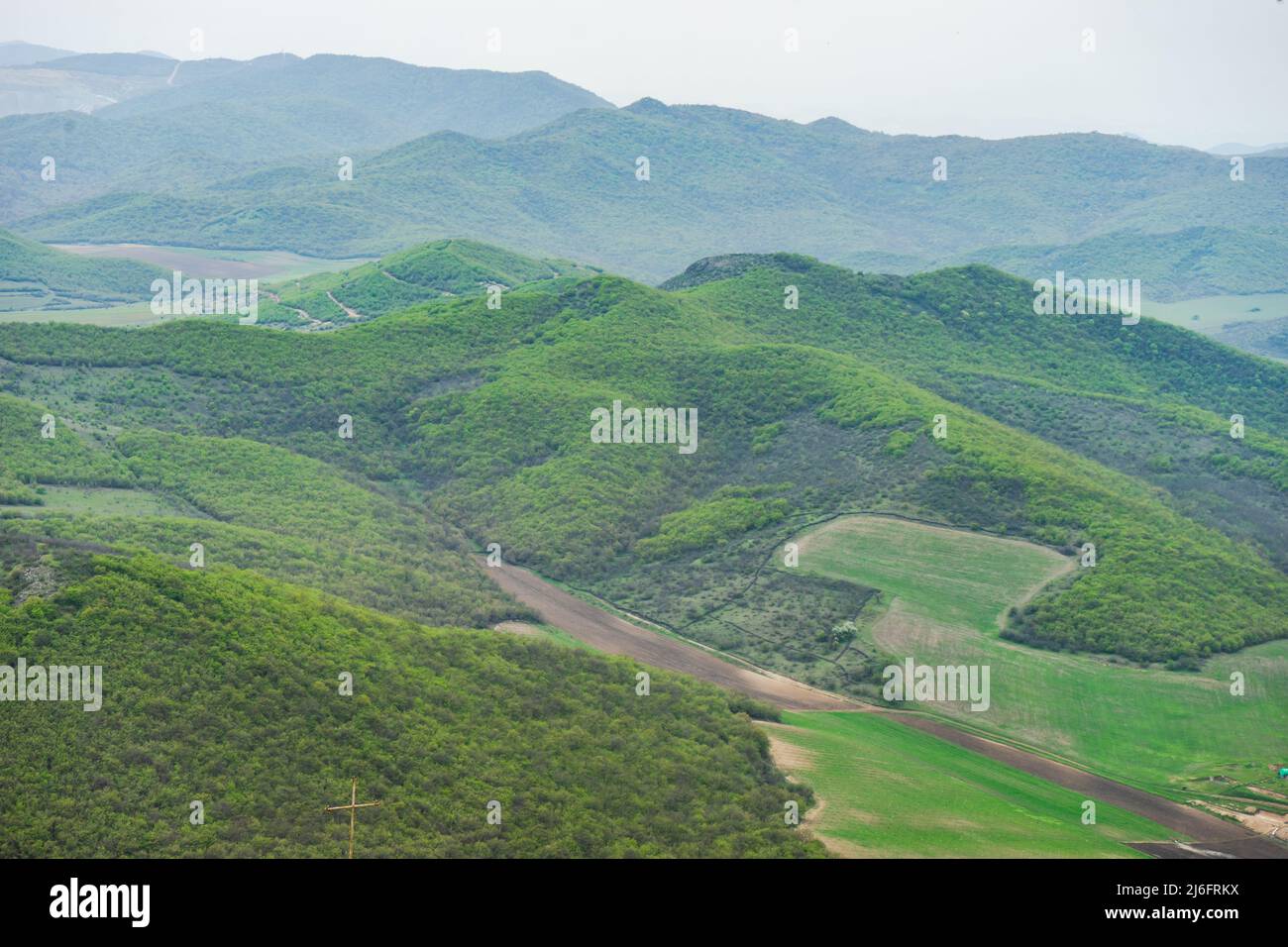 Famous mountain landscape of Shida Kartli, in surrounding of