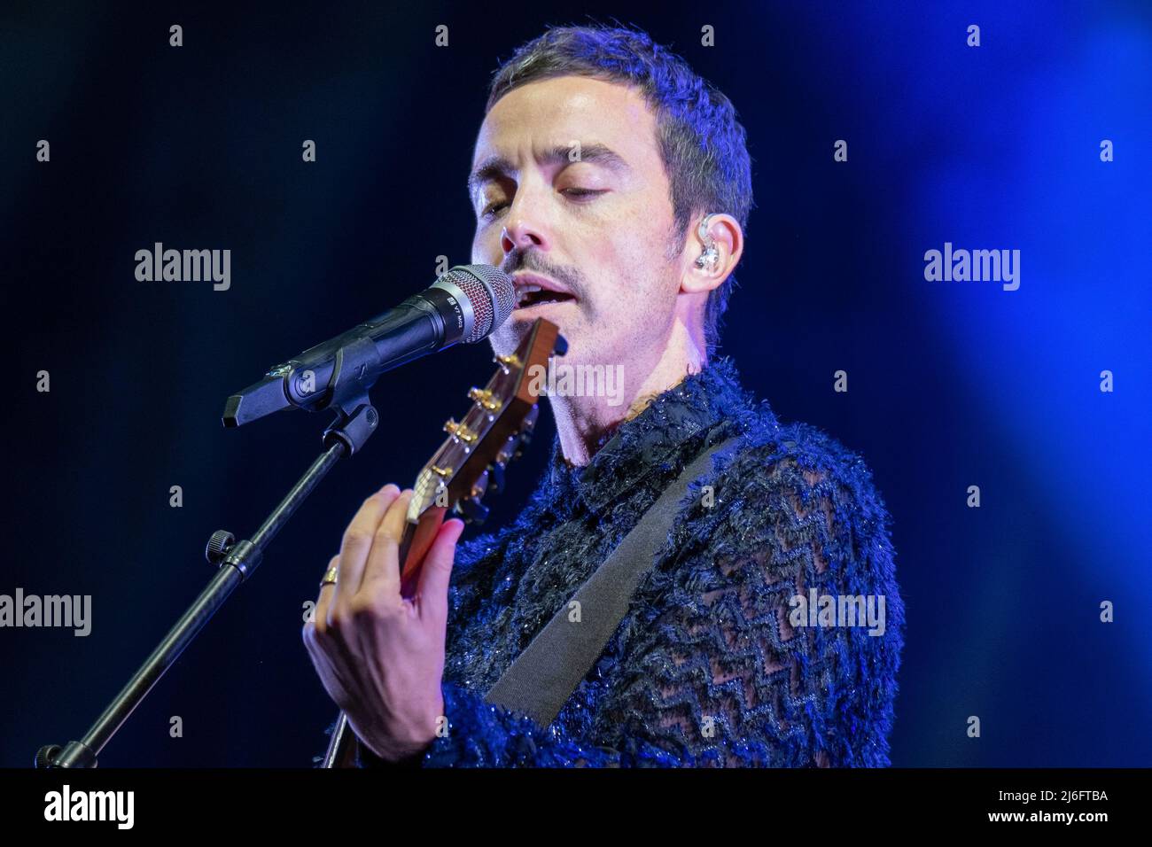 Italian singer Antonio Diodato live performs at Arena di Verona 19rd september 2021 for his tour 'L'Arena' Stock Photo