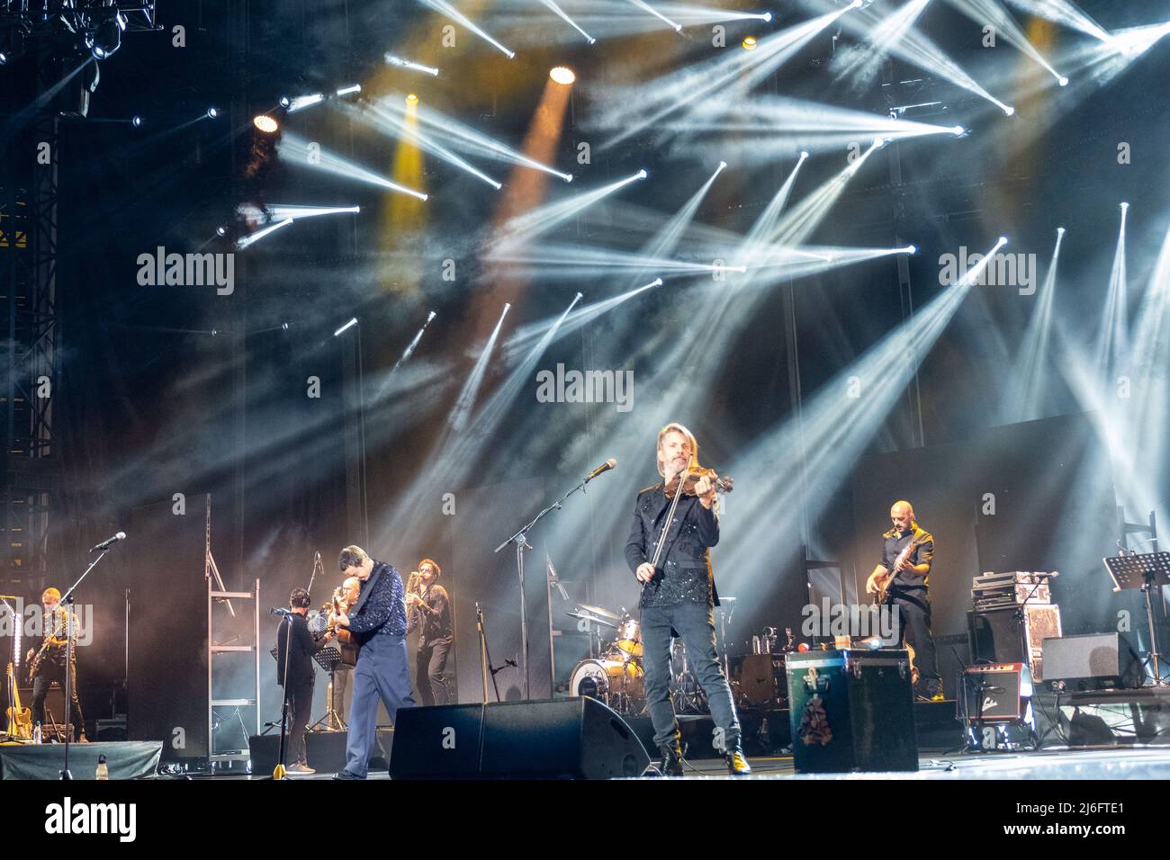 Italian singer Antonio Diodato live performs at Arena di Verona 19rd september 2021 for his tour 'L'Arena' Stock Photo