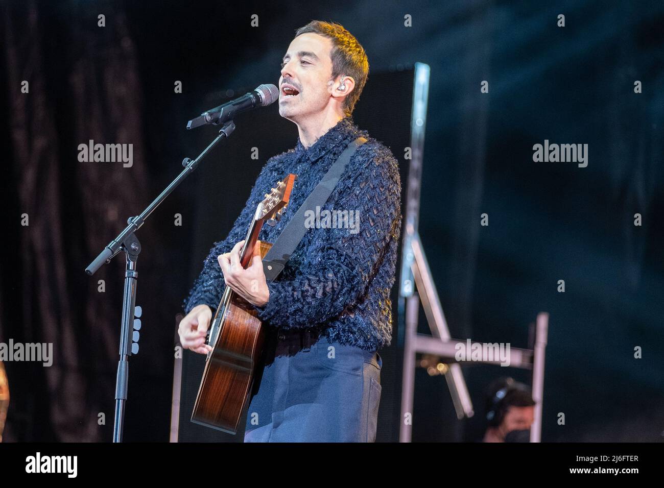 Italian singer Antonio Diodato live performs at Arena di Verona 19rd september 2021 for his tour 'L'Arena' Stock Photo