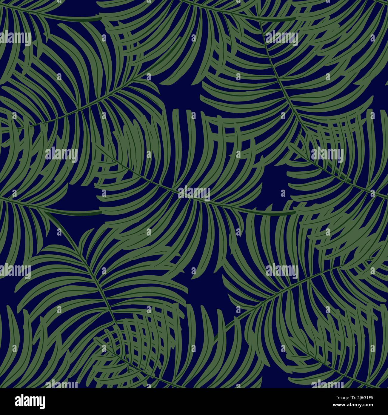 Tropical Leaves Hand drawn Vector Textile Seamless Pattern Design Stock ...