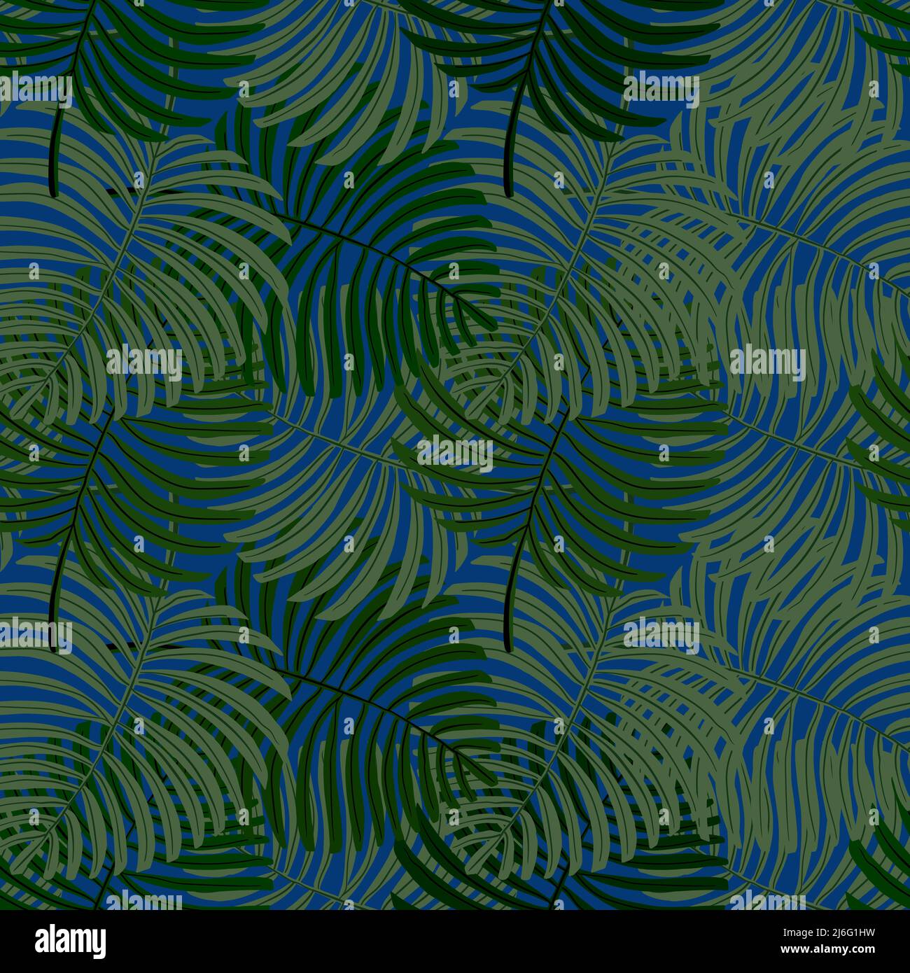Tropical Leaves Hand drawn Vector Textile Seamless Pattern Design Stock ...