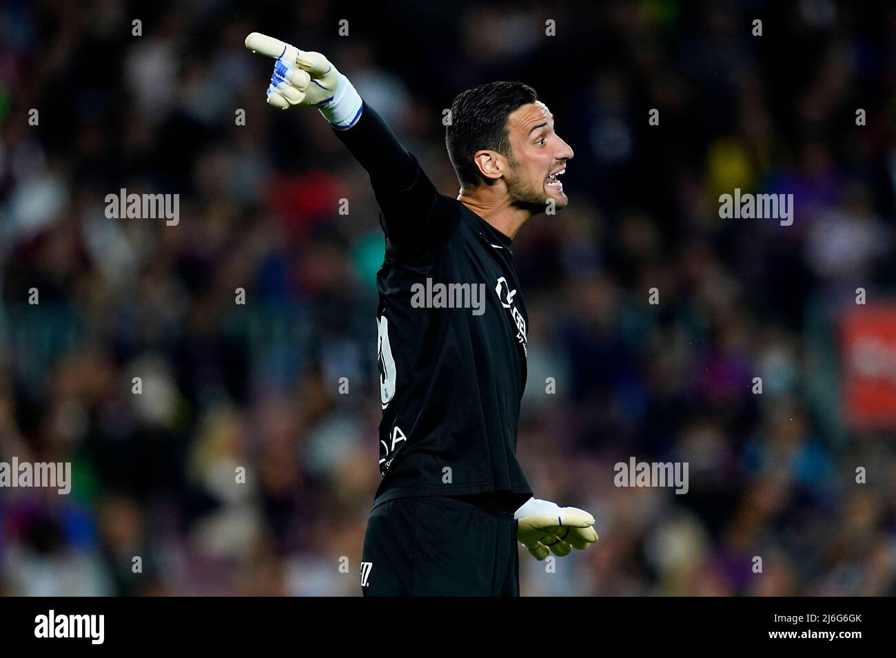 Barcelona, Spain. 01st May, 2022. Sergio Rico of RCD Mallorca during the La Liga match between FC Barcelona and RCD Mallorca played at Camp Nou Stadium on May 01, 2022 in Barcelona, Spain. (Photo by Sergio Ruiz / PRESSINPHOTO ) Credit: PRESSINPHOTO SPORTS AGENCY/Alamy Live News Stock Photo