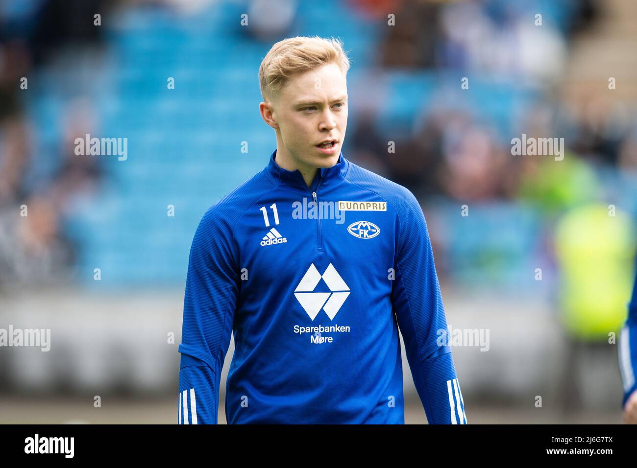 Oslo, Norway. 01st, May 2022. Ola Brynhildsen (11) of Molde is warming up before the Norwegian Cup final, the NM Menn final, between Bodoe/Glimt and Molde at Ullevaal Stadion in Oslo. (Photo credit: Gonzales Photo - Jan-Erik Eriksen). Credit: Gonzales Photo/Alamy Live News Stock Photo
