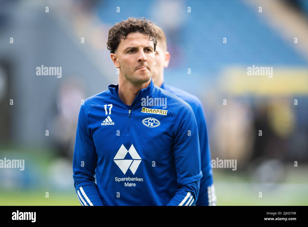 Oslo, Norway. 01st, May 2022. Rafik Zekhnini (17) of Molde is warming up before the Norwegian Cup final, the NM Menn final, between Bodoe/Glimt and Molde at Ullevaal Stadion in Oslo. (Photo credit: Gonzales Photo - Jan-Erik Eriksen). Credit: Gonzales Photo/Alamy Live News Stock Photo