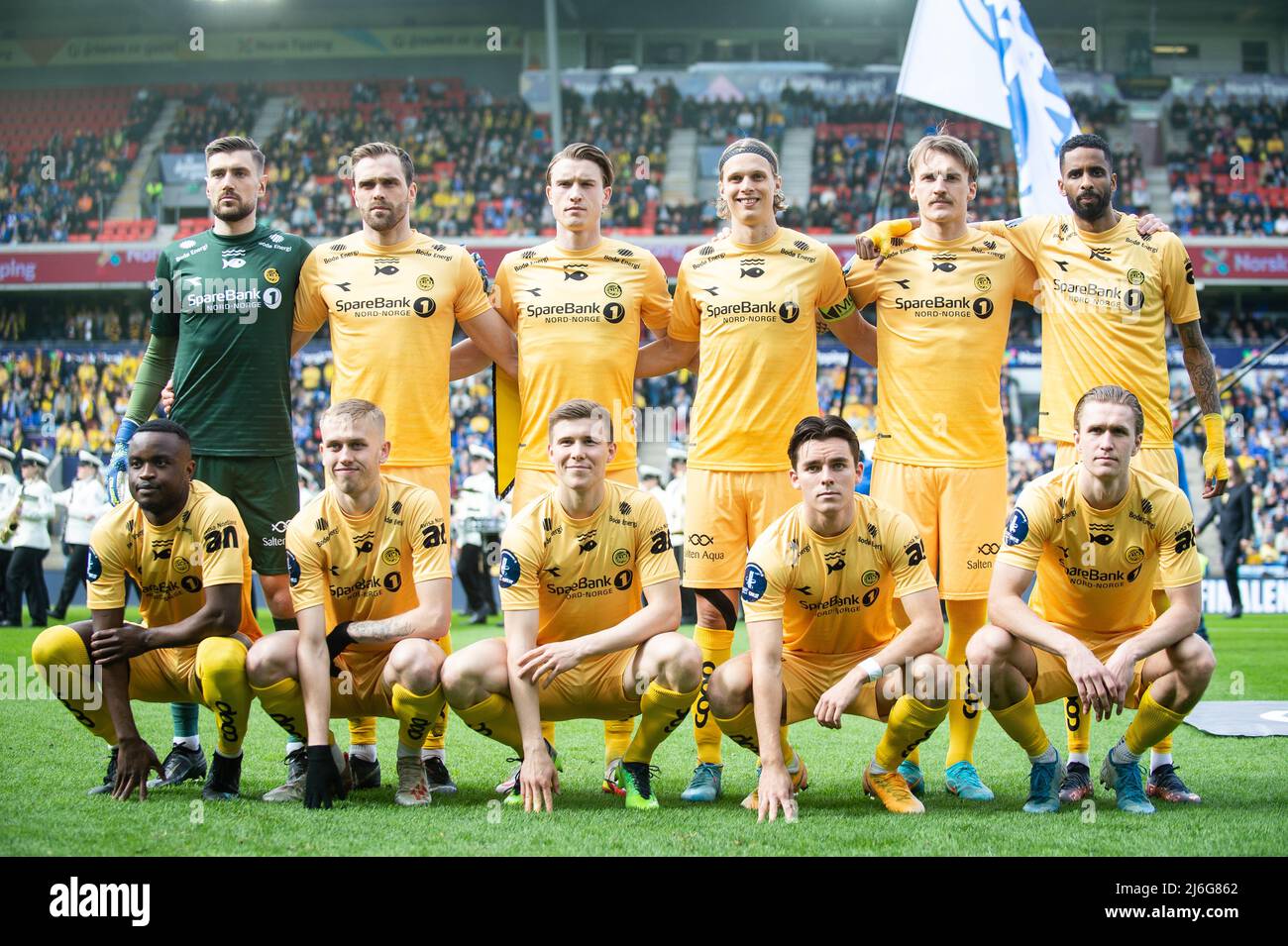 Oslo, Norway. 01st, May 2022. The starting-11 of Bodoe/Glimt for the Norwegian Cup final, the NM Menn final, between Bodoe/Glimt and Molde at Ullevaal Stadion in Oslo. (Photo credit: Gonzales Photo - Jan-Erik Eriksen). Credit: Gonzales Photo/Alamy Live News Stock Photo