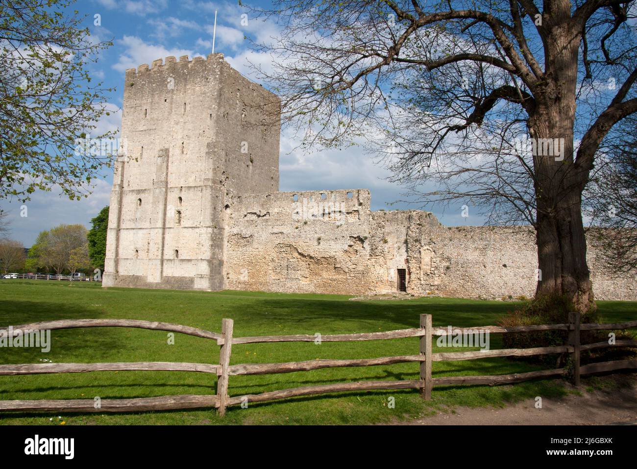Portchester Castle, Portchester, Hampshire, England Stock Photo Alamy