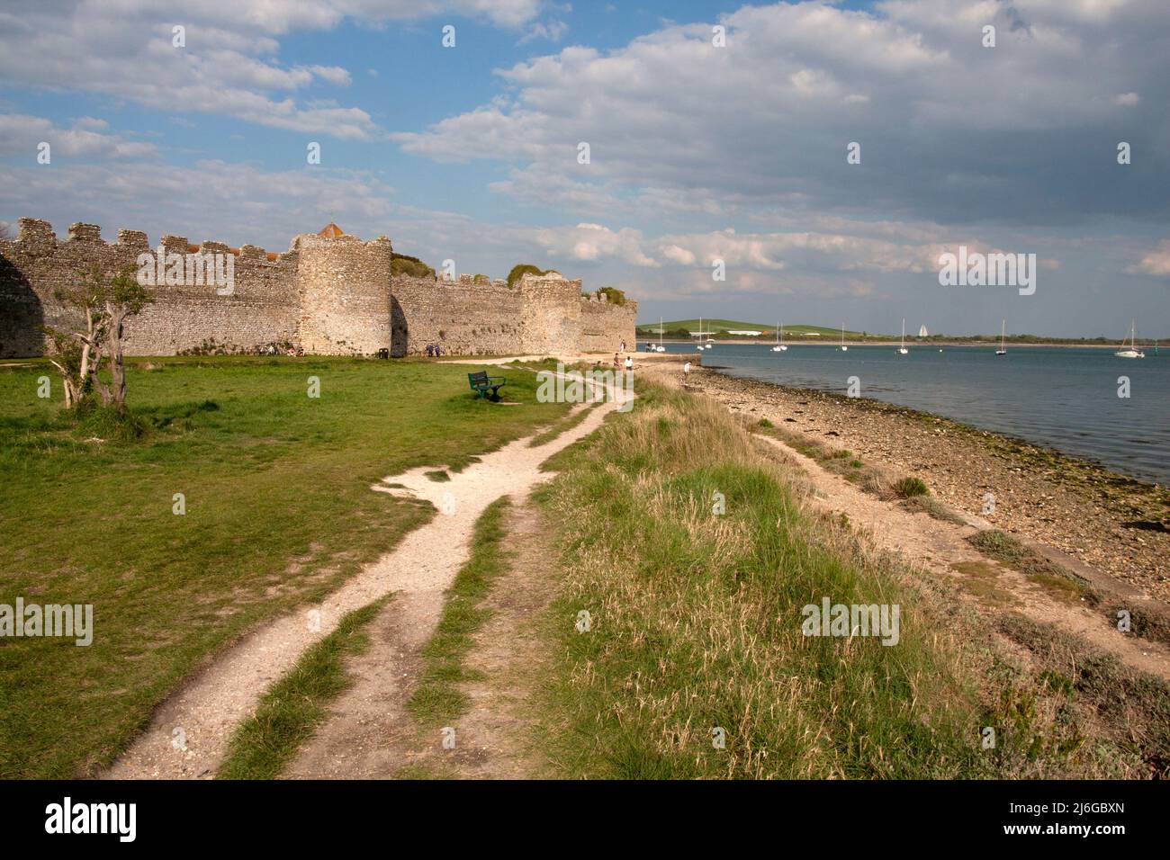 Portchester Castle, Portchester, Hampshire, England Stock Photo Alamy