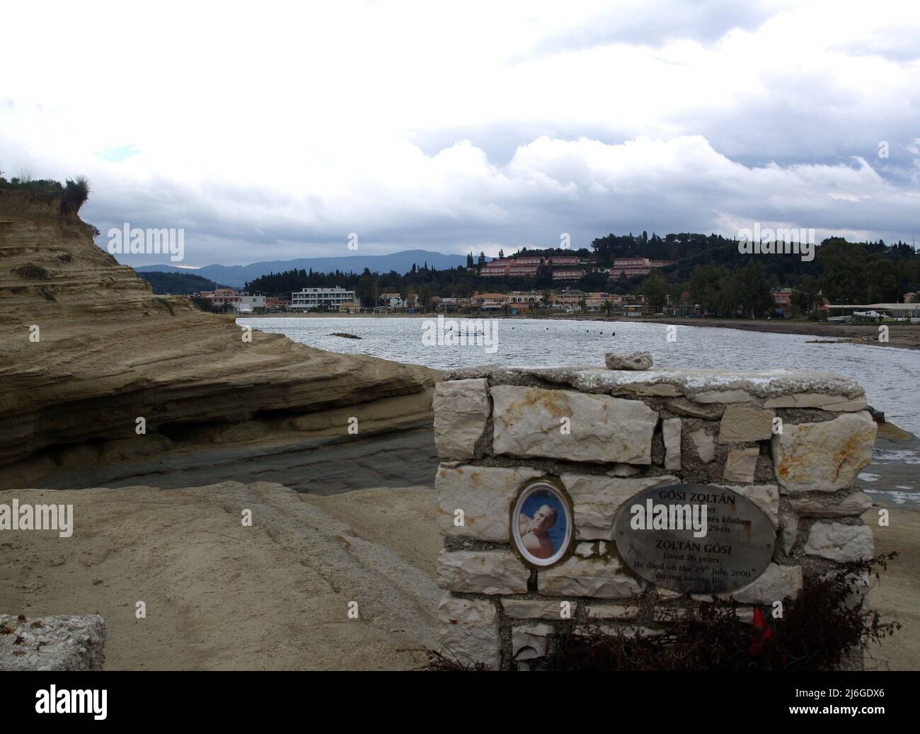 Memorial to Gozi Zoltan, who lost his life saving others at the natural ...