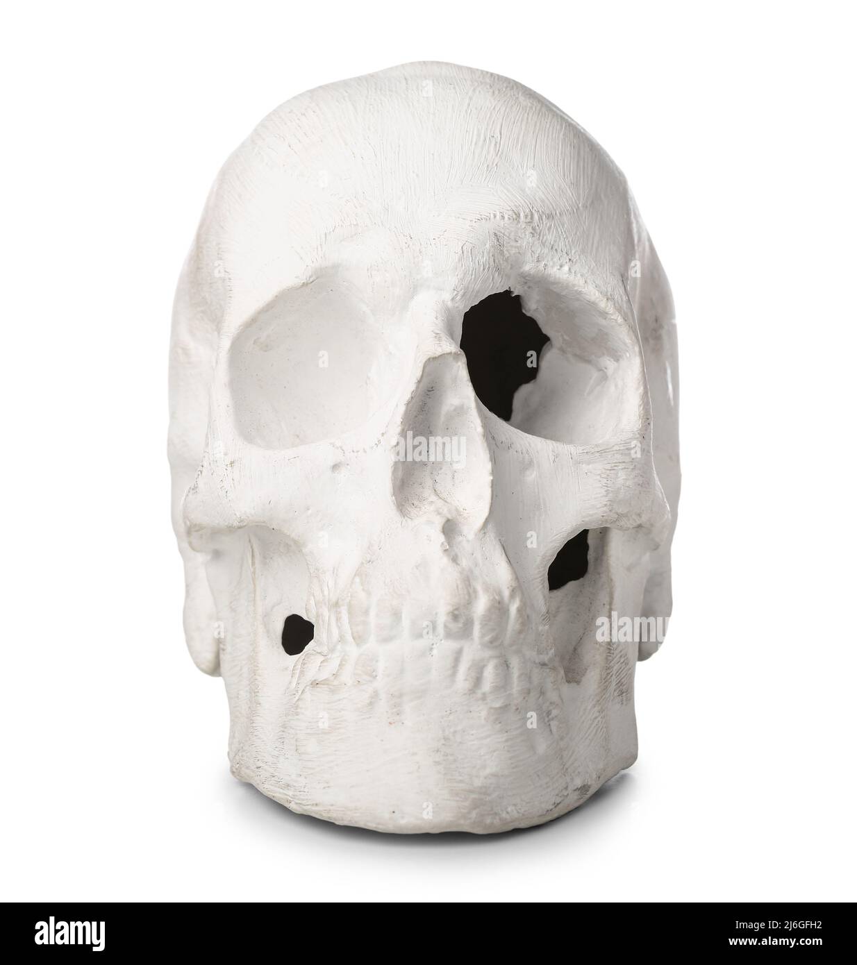 Human skull isolated on white background Stock Photo - Alamy