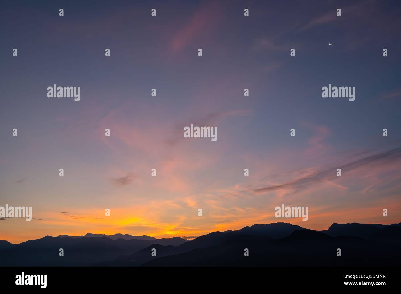 Sunrise landscape around Alishan, Chiayi, Taiwan Stock Photo - Alamy