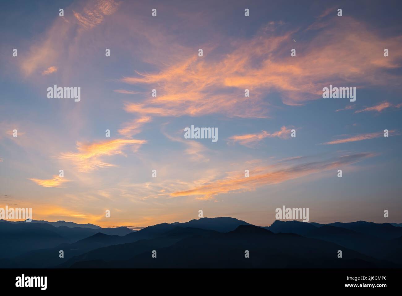 Sunrise landscape around Alishan, Chiayi, Taiwan Stock Photo - Alamy