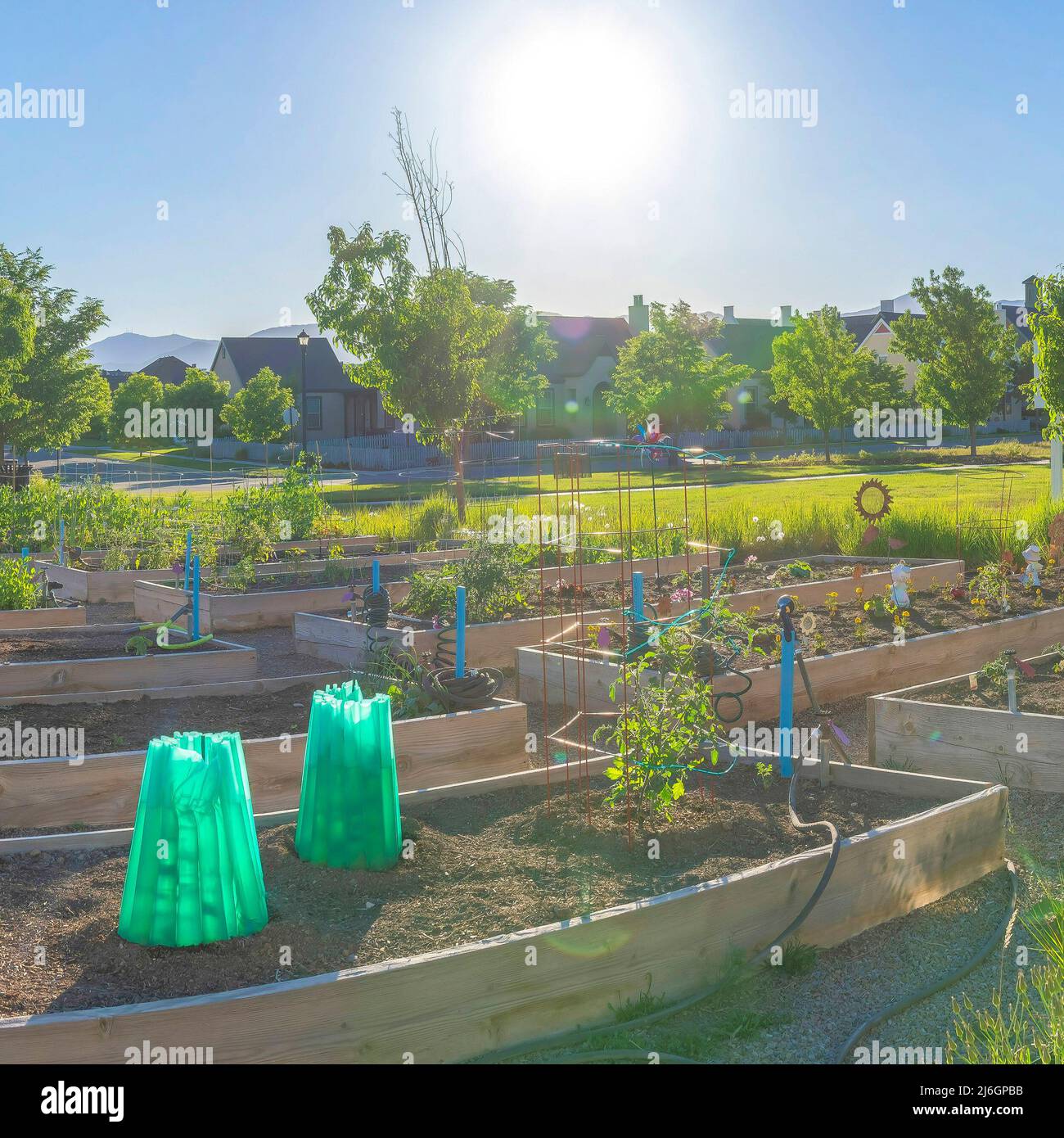 Square Public garden at the front of the residences at Daybreak in