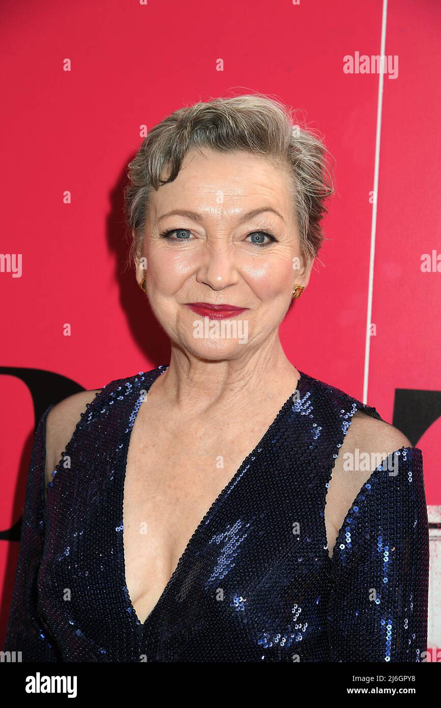Julie White poses for photographers before the "POTUS" Broadway Opening