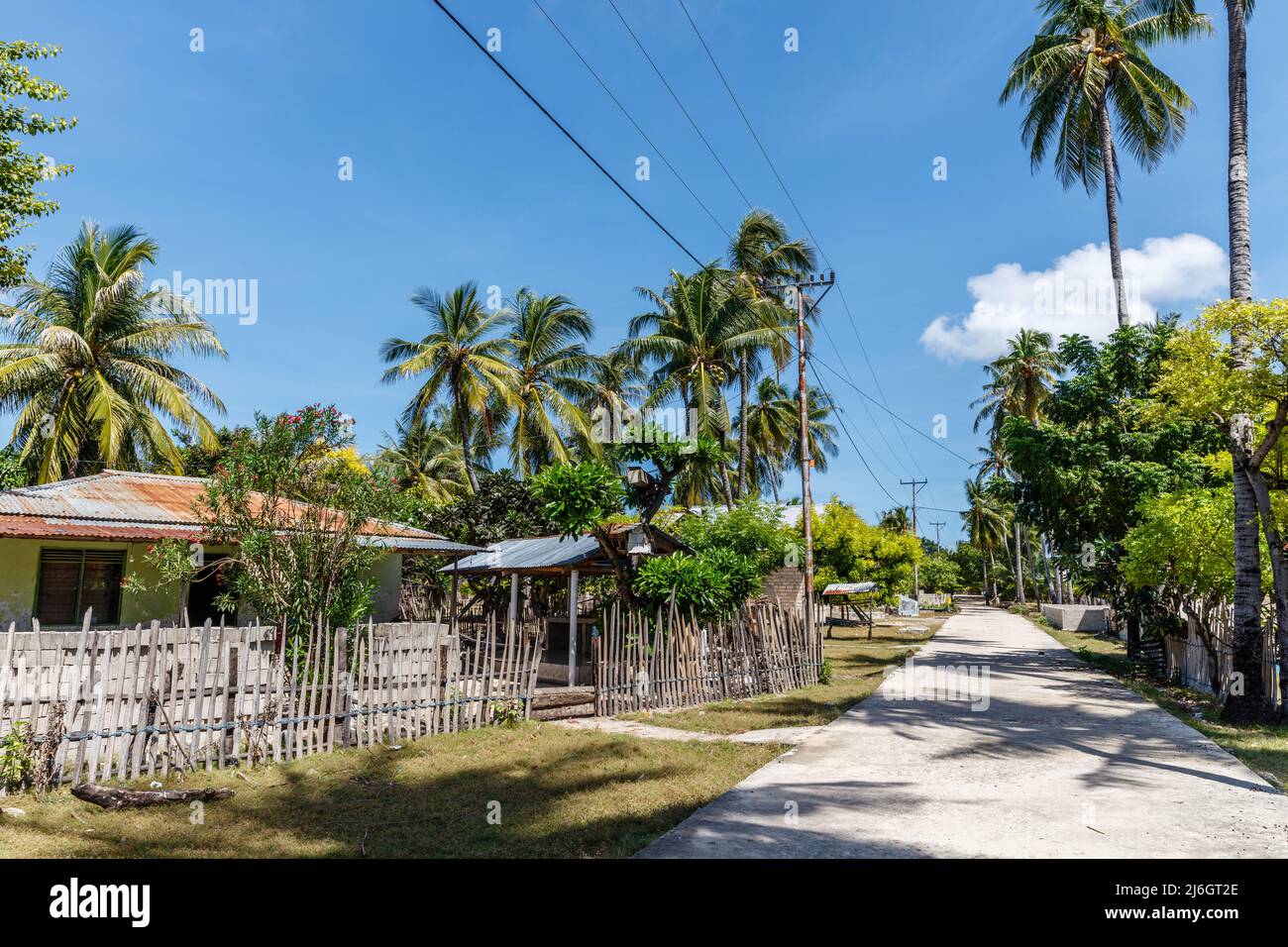 Remote village on Ndao Island (Pulau Ndao  or Rai Dhao), East Nusa Tenggara province, Indonesia Stock Photo