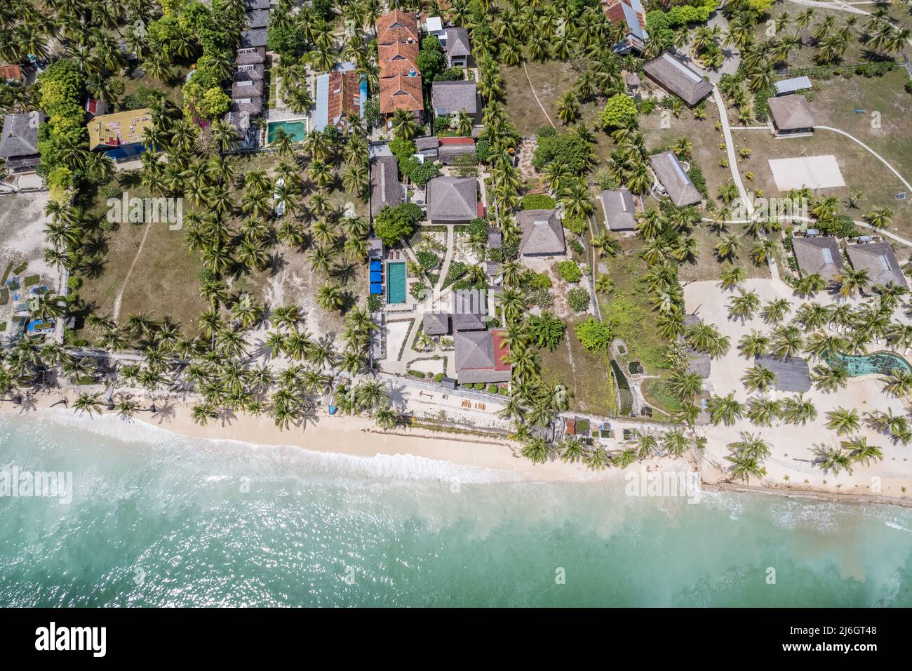 Aerial shot of Nembrala beach at Rote Ndao, East Nusa Tenggara province ...