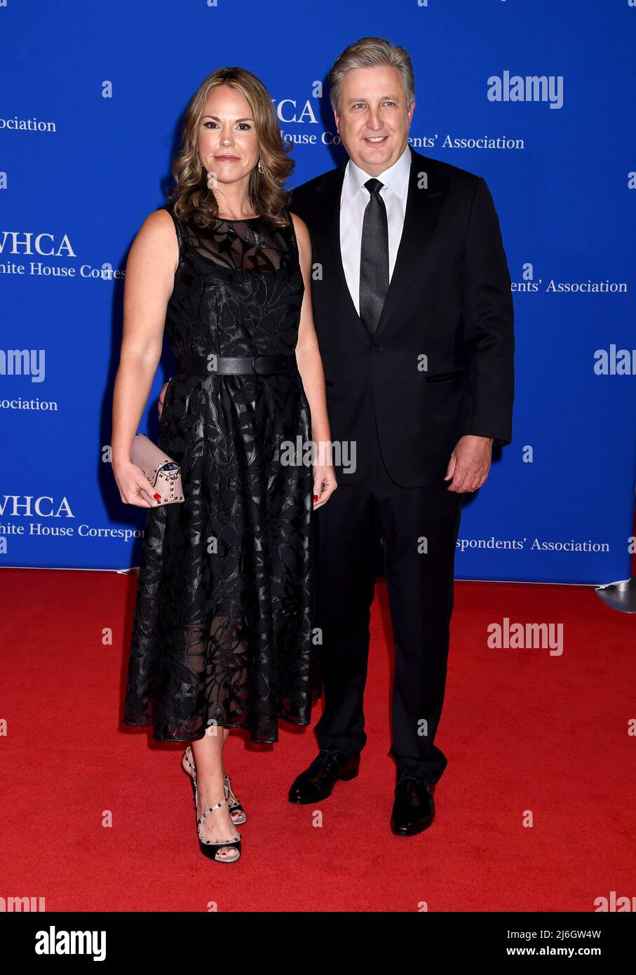 Wendy McMahon and William Burton arriving at the 2022 White House