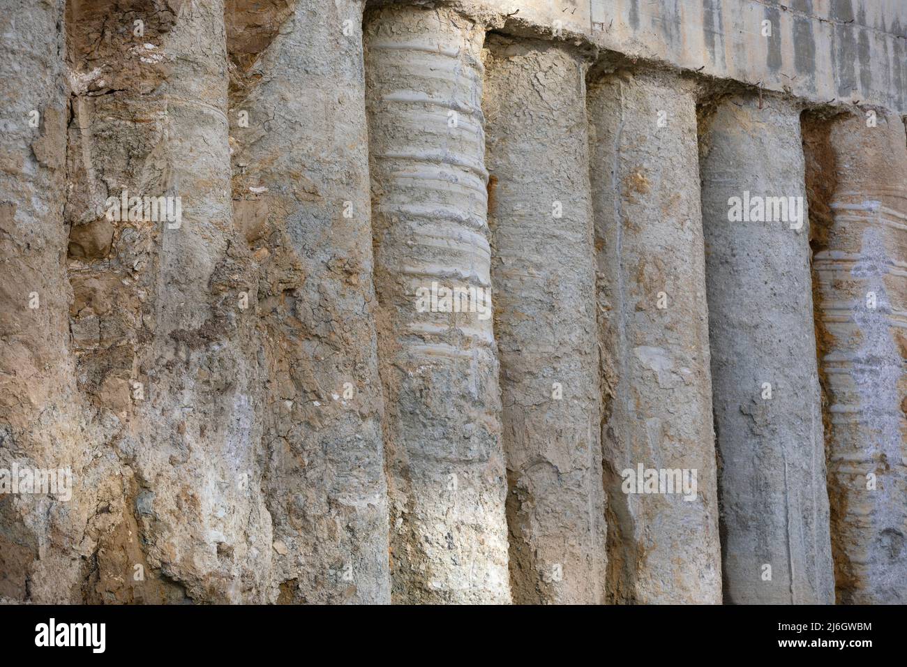Concrete pillar structure for foundation Stock Photo Alamy