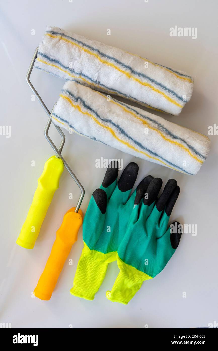 Painting tools on a white isolated background Stock Photo