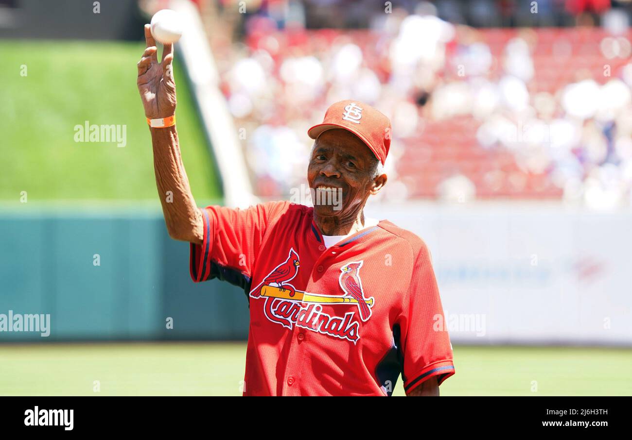 Former St. Louis Cardinals player, turned broadcaster Mike Shannon, poses  for a photograph in the radio booth before a game between the Pittsburgh  Pirates and the St. Louis Cardinals at Busch Stadium