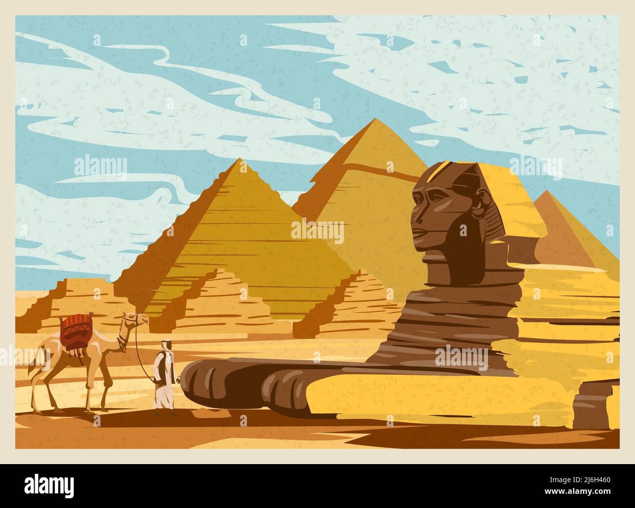 20x30 Visit Egypt Sphinx 1930s Vintage Style Travel Poster 