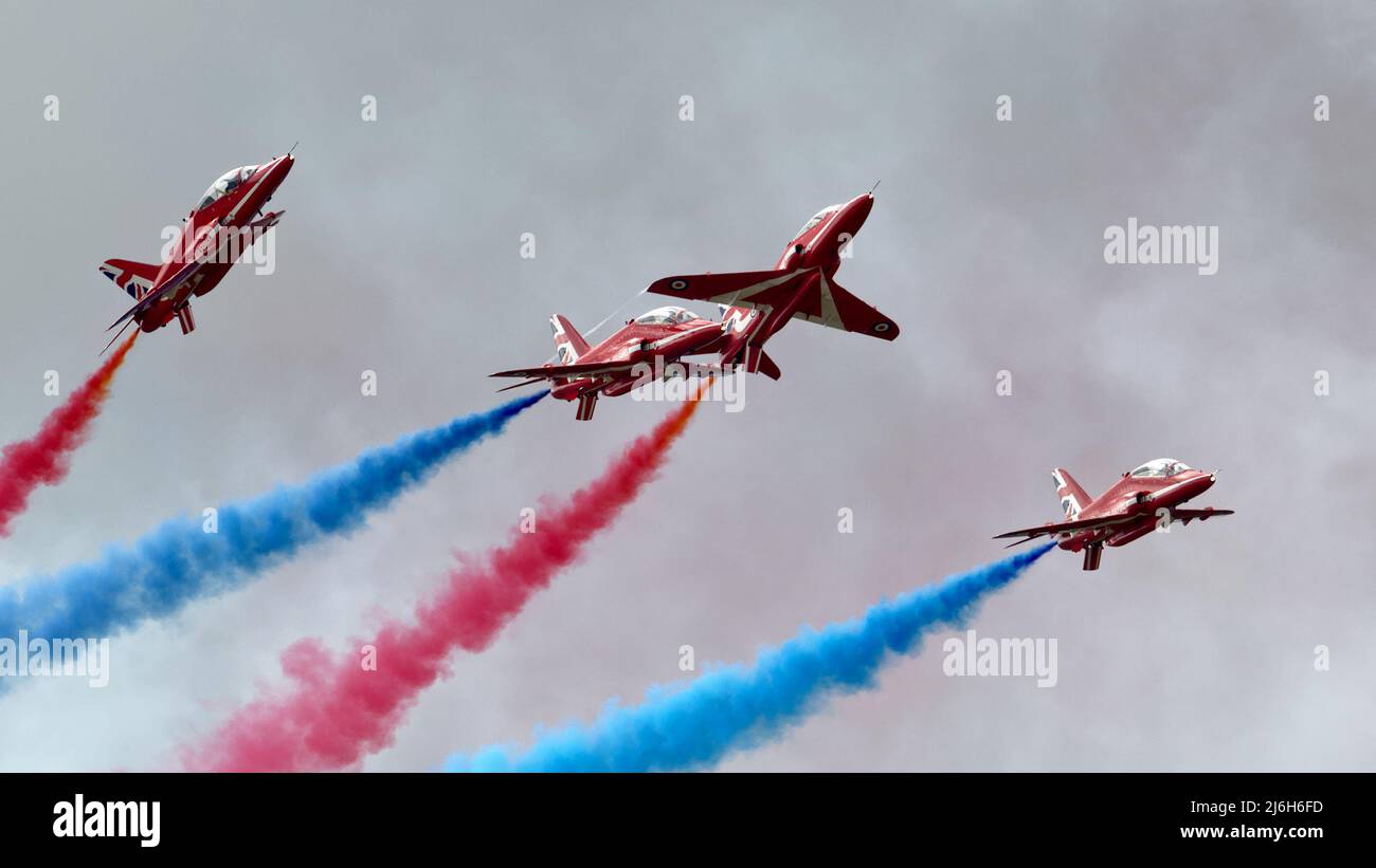 RAF Red Arrows Display Team Stock Photo Alamy