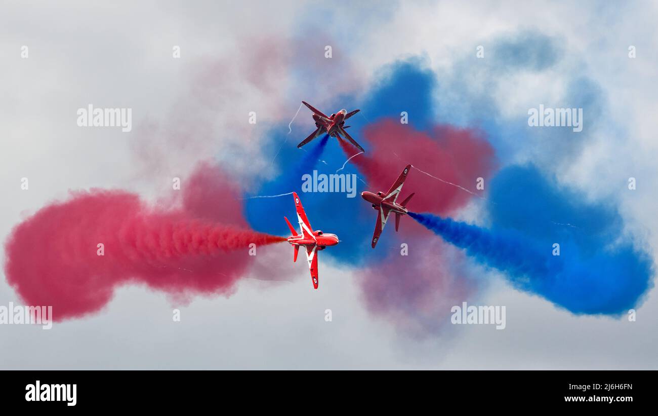 RAF Red Arrows Display Team Stock Photo