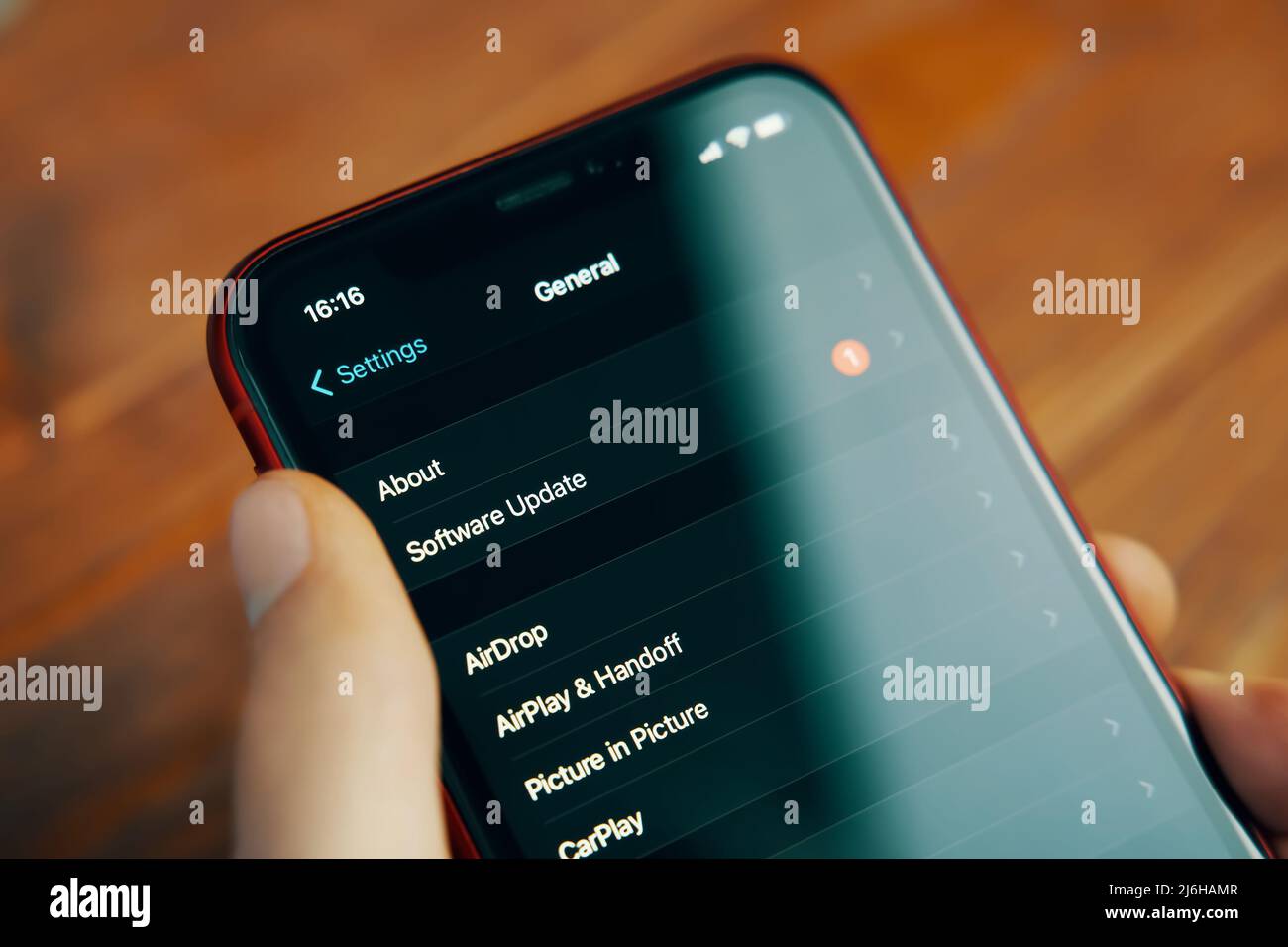 Apple iPhone operation system update Stock Photo Alamy