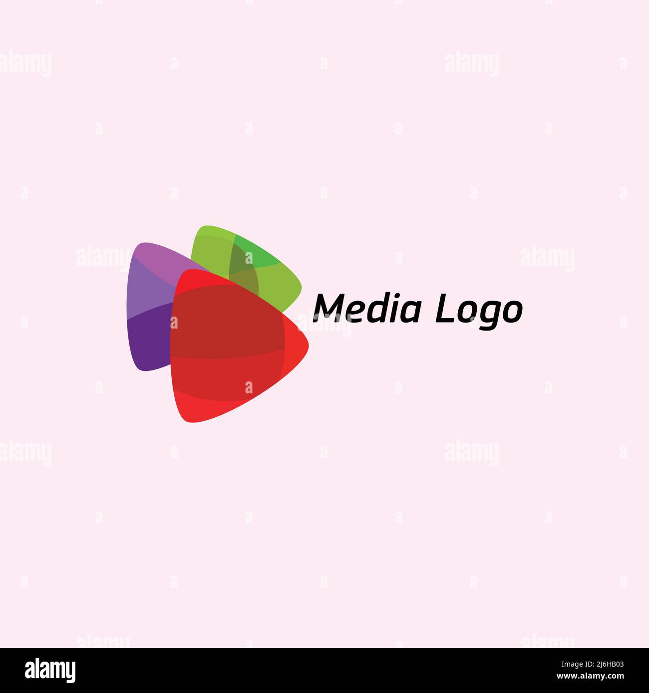 Triangle shape play icon media logo Stock Vector