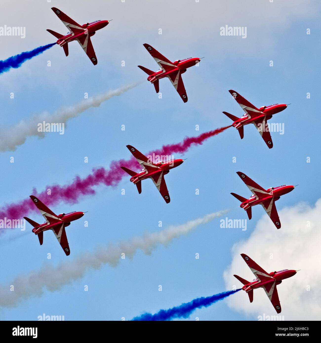 RAF Red Arrows Display Team Stock Photo Alamy