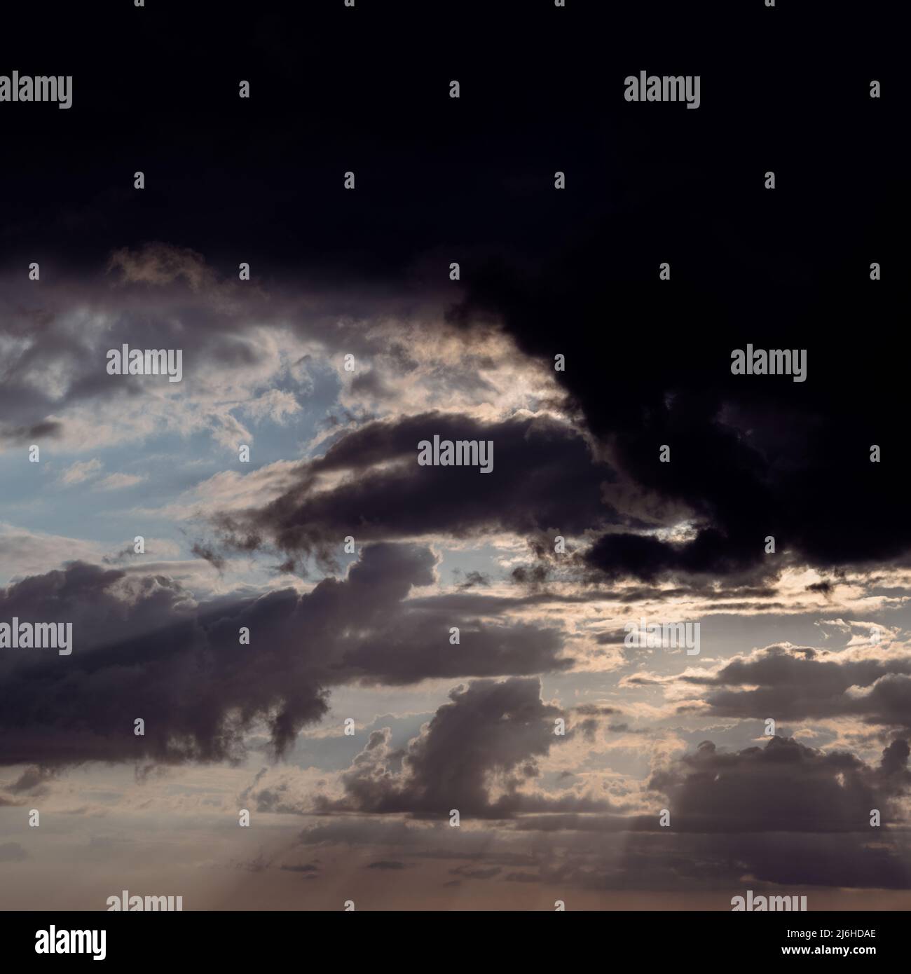 Dramatic sky with orange clouds. Nature background Stock Photo - Alamy