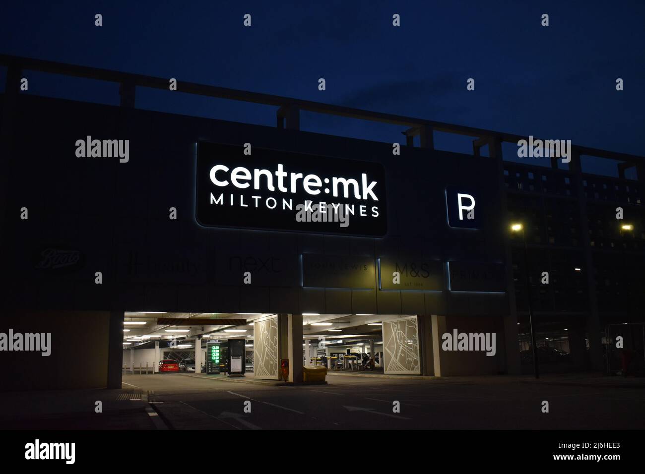 Car park at centremk in Milton Keynes Stock Photo Alamy