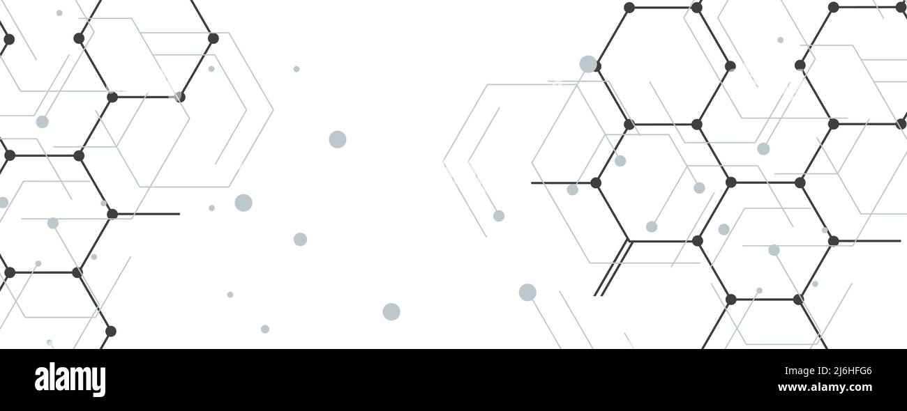 Abstract geometric background with connect hexagons Stock Vector