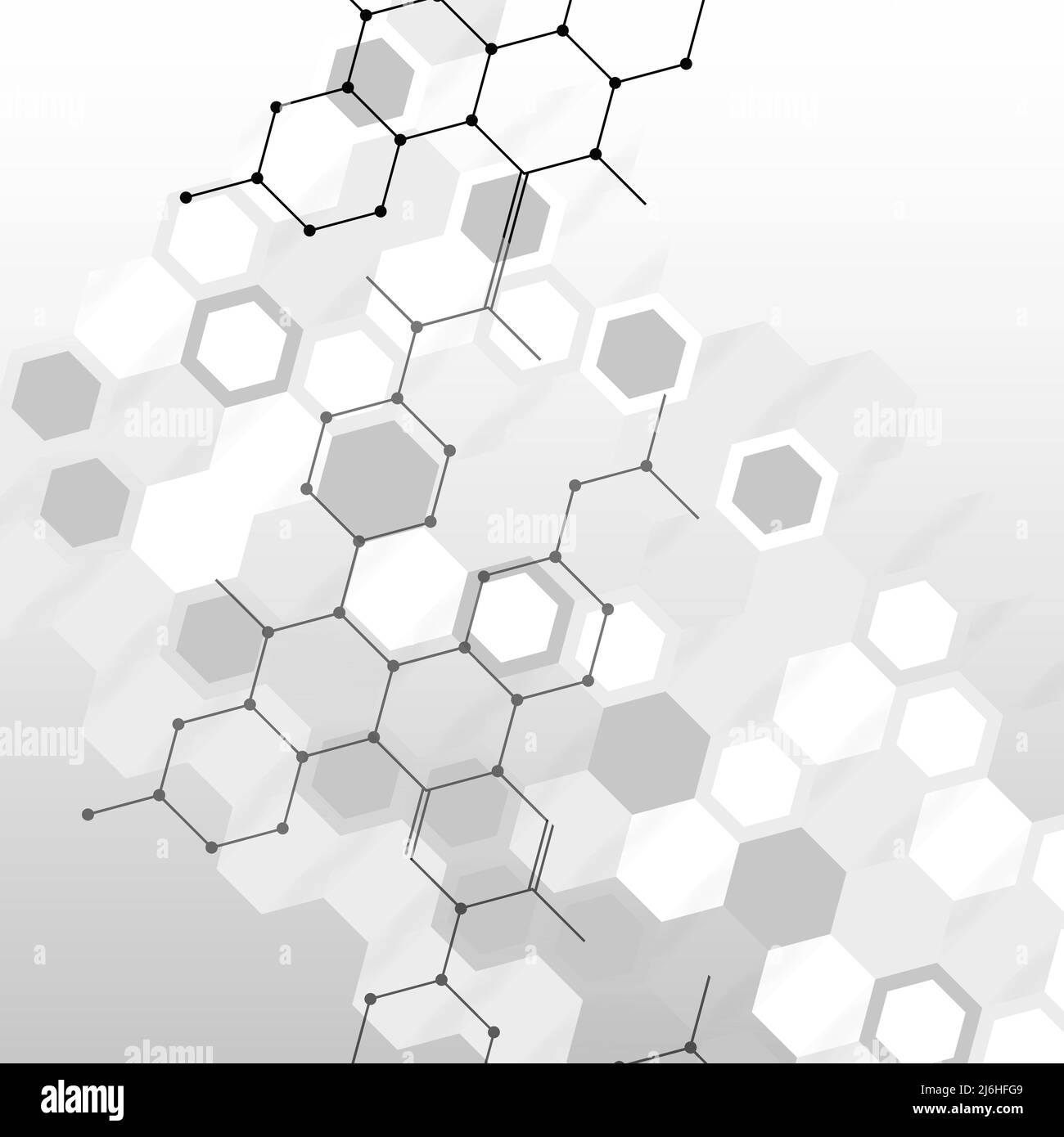 Hexagonal abstract connect background on grey background. Vector ...