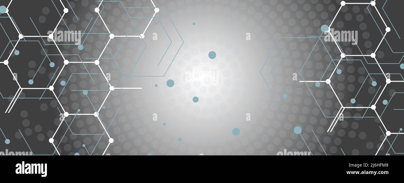 Abstract geometric background with connect hexagons Stock Vector