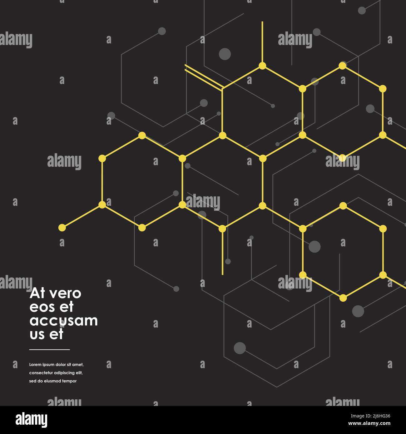 Connection structure on vector science background. Abstract polygonal space grey background with connecting dots and lines Stock Vector